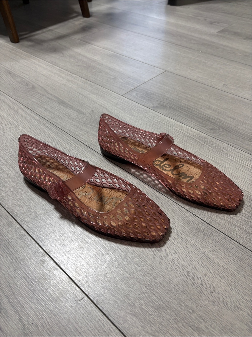 Sam Edelman Dusty Rose Jelly Mary Jane Flats
